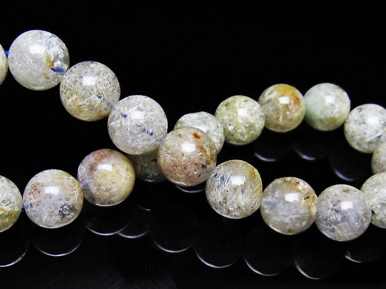 ホワイトガーデンファントムクォーツ ブレスレット 9mm [t239-3543] 2枚目