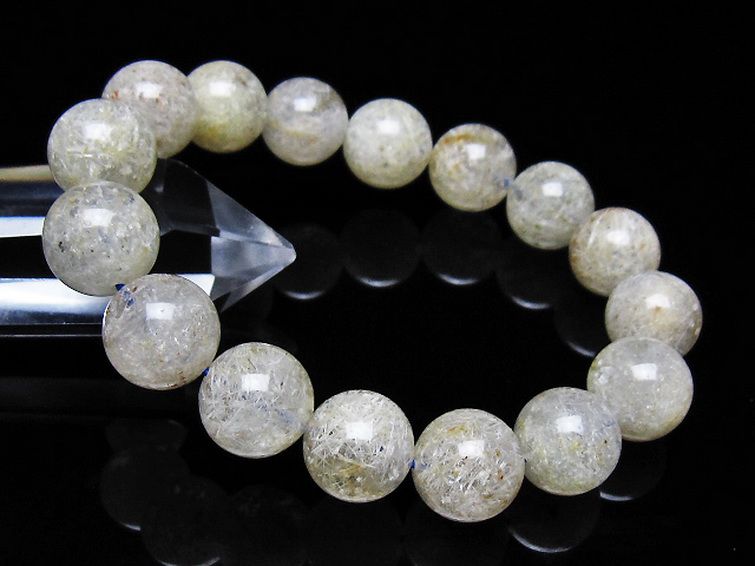 ホワイトガーデンファントムクォーツ ブレスレット 13mm [t239-3553] 1枚目