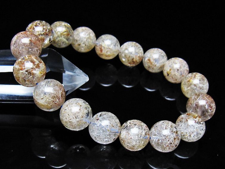 ホワイトガーデンファントムクォーツ ブレスレット 12mm [t239-3607] 1枚目