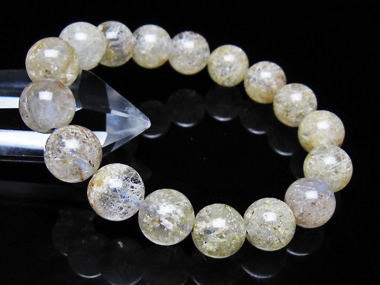 ホワイトガーデンファントムクォーツ ブレスレット 12mm [t239-3613] 1枚目