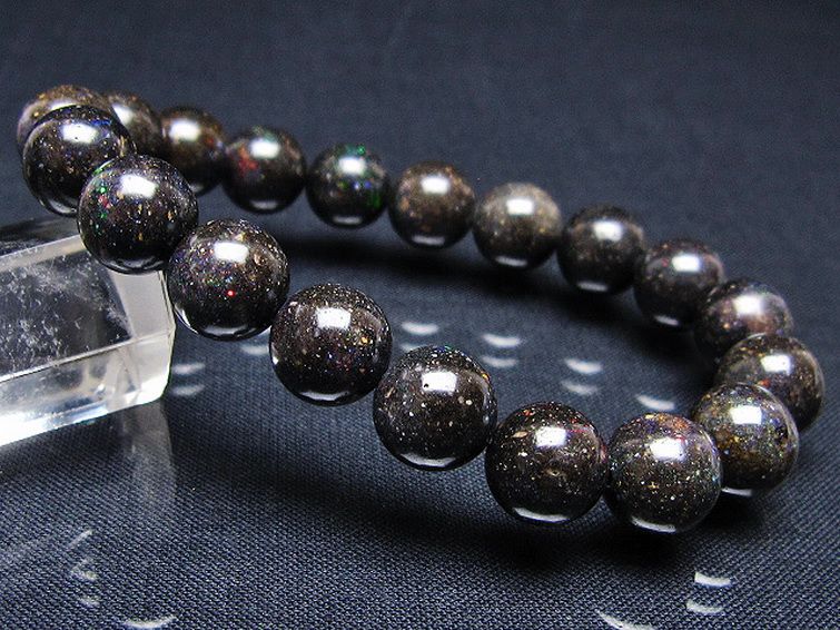 ブラックオパール ブレスレット 11mm [T249-4582] 1枚目