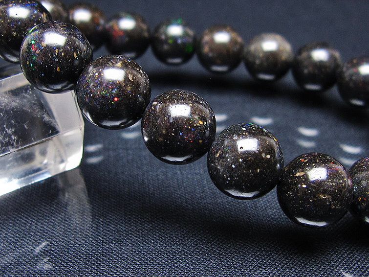 ブラックオパール ブレスレット 11mm [T249-4582] 3枚目