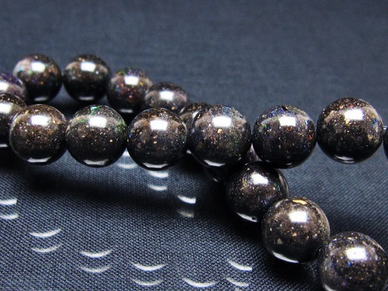 ブラックオパール ブレスレット 10mm [T249-4587] 2枚目