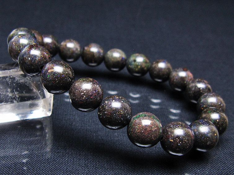 ブラックオパール ブレスレット 10mm [T249-4592] 1枚目