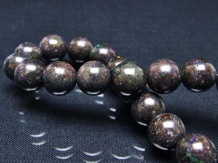 ブラックオパール ブレスレット 10mm [T249-4592] 2枚目