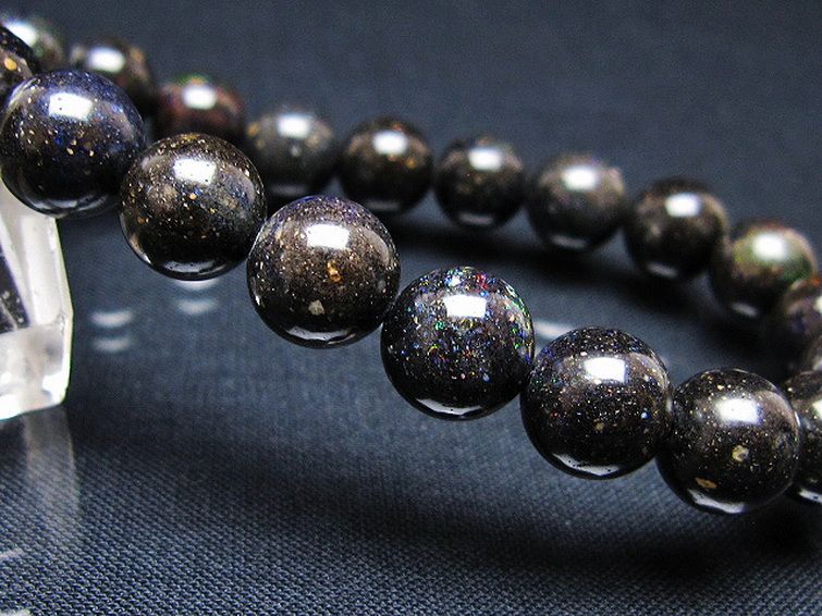 ブラックオパール ブレスレット 10mm [T249-4593] 3枚目