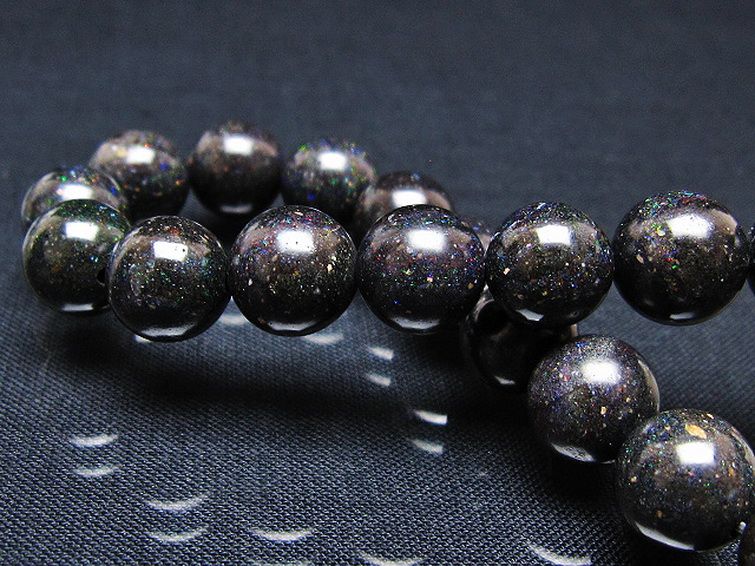 ブラックオパール ブレスレット 10mm [T249-4599] 2枚目