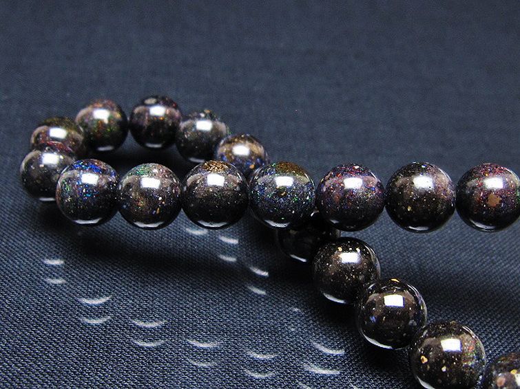 ブラックオパール ブレスレット 9mm [T249-4612] 2枚目