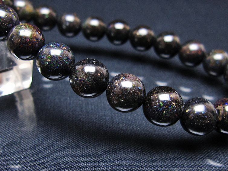 ブラックオパール ブレスレット 9mm [T249-4612] 3枚目