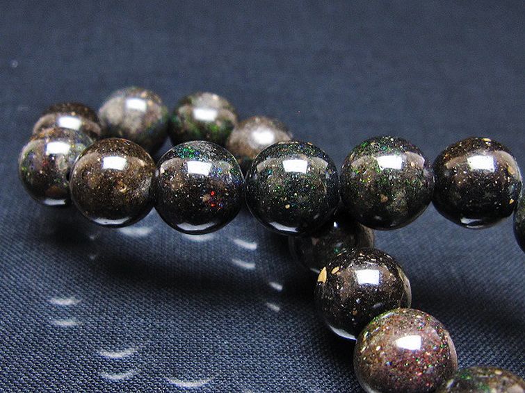 ブラックオパール ブレスレット 10mm [T249-4635] 2枚目