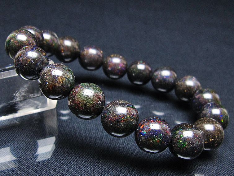 ブラックオパール ブレスレット 11mm [T249-4659] 1枚目