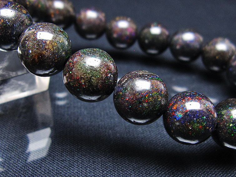 ブラックオパール ブレスレット 11mm [T249-4659] 3枚目