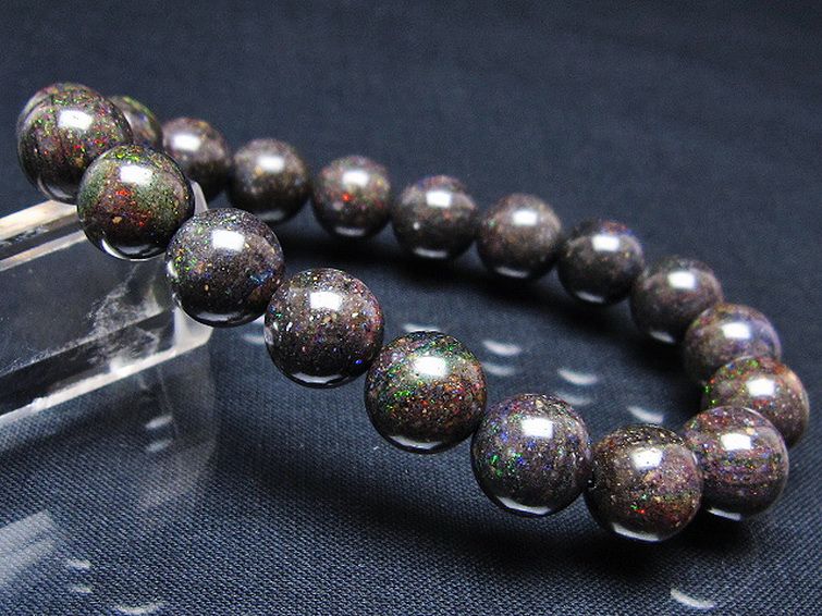 ブラックオパール ブレスレット 11mm [T249-4670] 1枚目