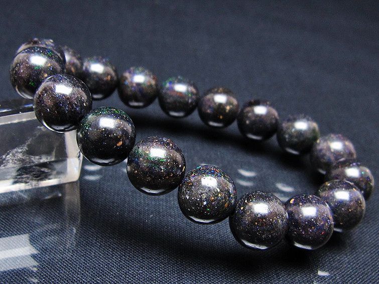 ブラックオパール ブレスレット 11mm [T249-4671] 1枚目