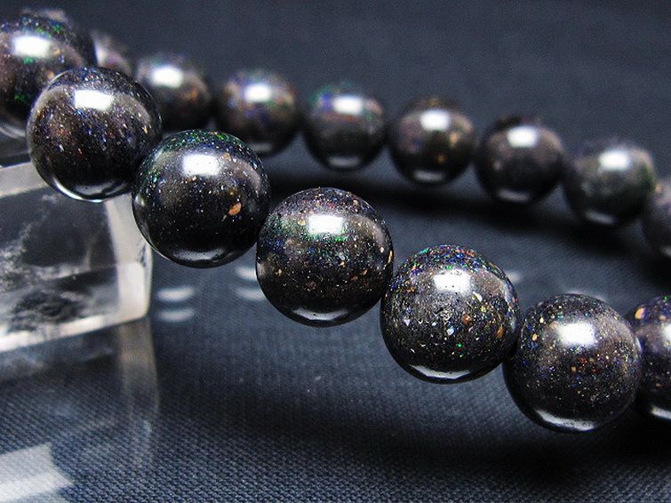 ブラックオパール ブレスレット 11mm [T249-4671] 3枚目