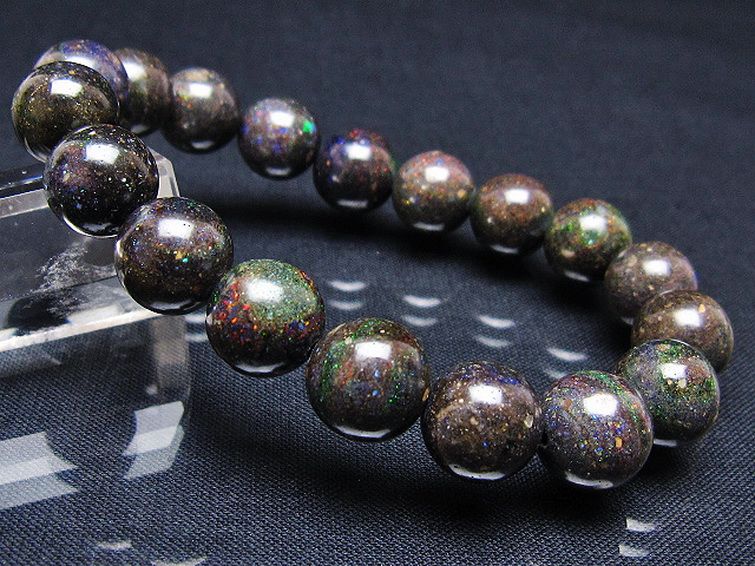 ブラックオパール ブレスレット 11mm [T249-4673] 1枚目