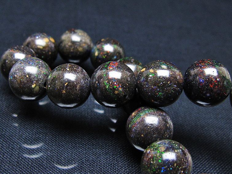 ブラックオパール ブレスレット 11mm [T249-4673] 2枚目