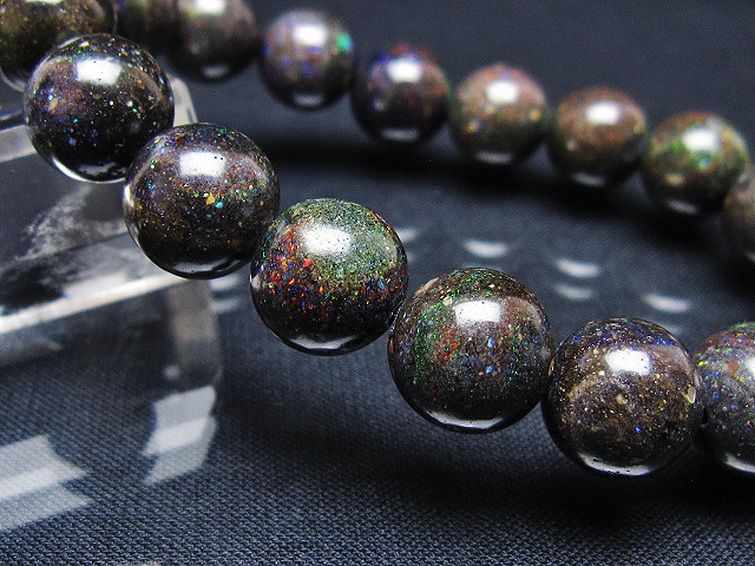 ブラックオパール ブレスレット 11mm [T249-4673] 3枚目