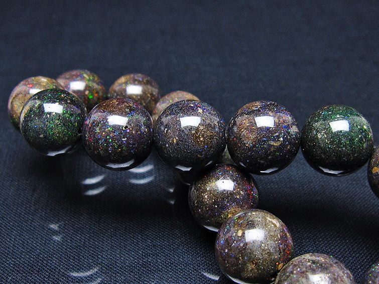 ブラックオパール ブレスレット 13mm [T249-4678] 2枚目