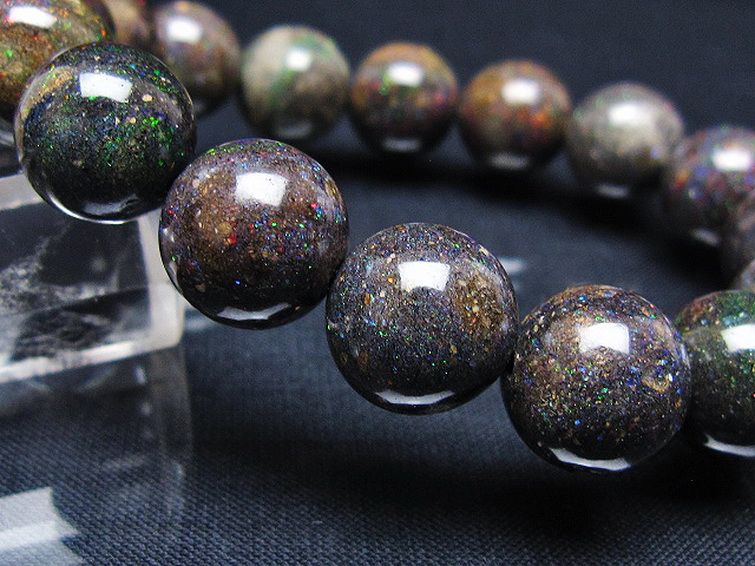 ブラックオパール ブレスレット 13mm [T249-4678] 3枚目