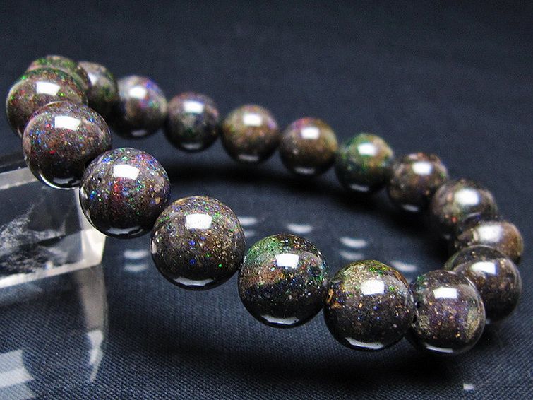 ブラックオパール ブレスレット 12mm [T249-4680] 1枚目