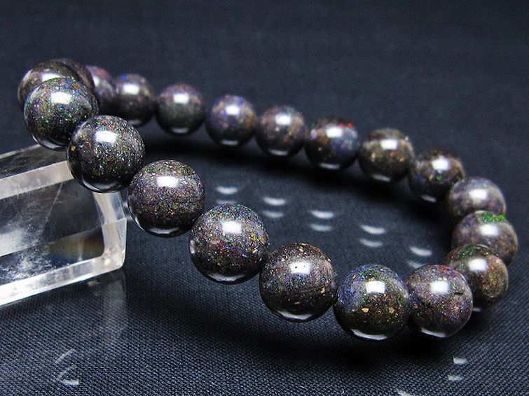 ブラックオパール ブレスレット 11mm [T249-4687] 1枚目