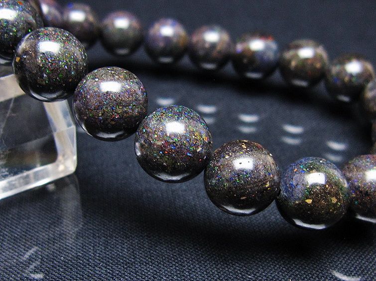 ブラックオパール ブレスレット 11mm [T249-4687] 3枚目