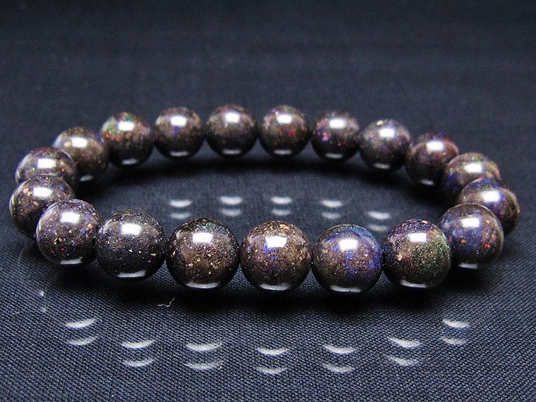 ブラックオパール ブレスレット 11mm [T249-4690] 1枚目