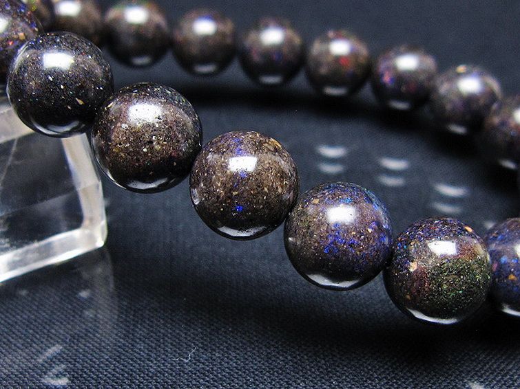 ブラックオパール ブレスレット 11mm [T249-4690] 2枚目