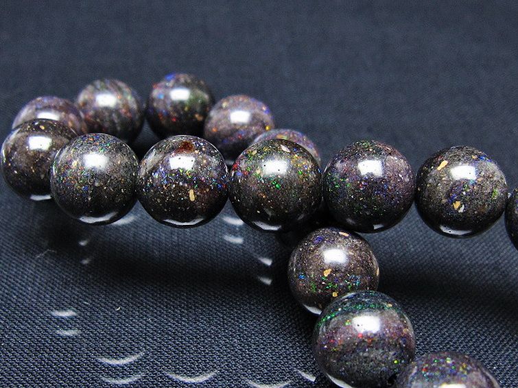 ブラックオパール ブレスレット 11mm [T249-4692] 2枚目