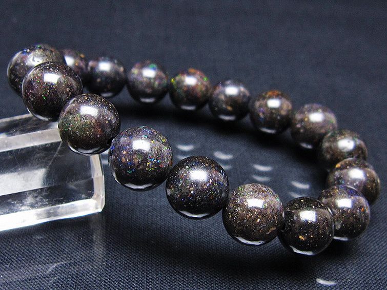 ブラックオパール ブレスレット 11mm [T249-4693] 1枚目