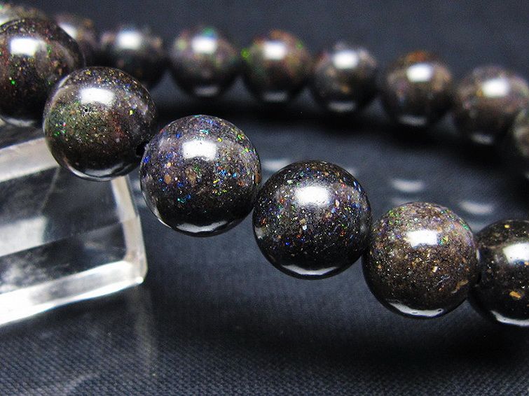 ブラックオパール ブレスレット 11mm [T249-4693] 3枚目