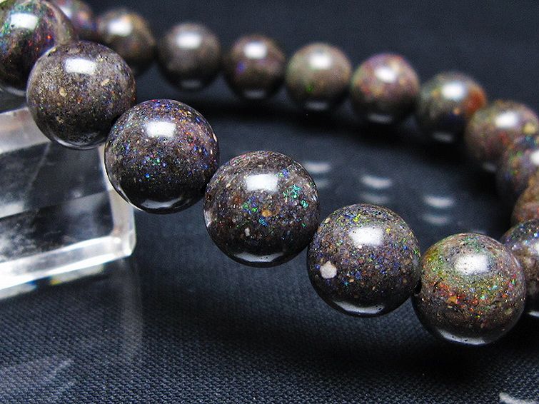 ブラックオパール ブレスレット 11mm [T249-4697] 3枚目