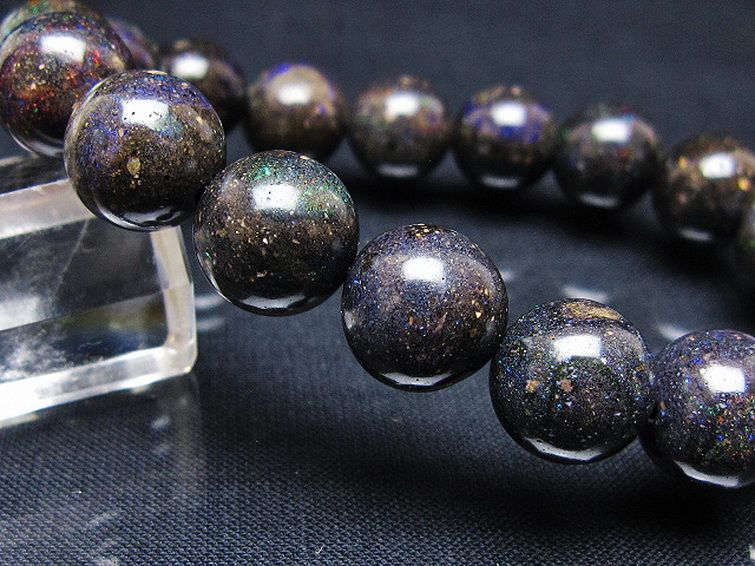 ブラックオパール ブレスレット 12mm [T249-4699] 3枚目
