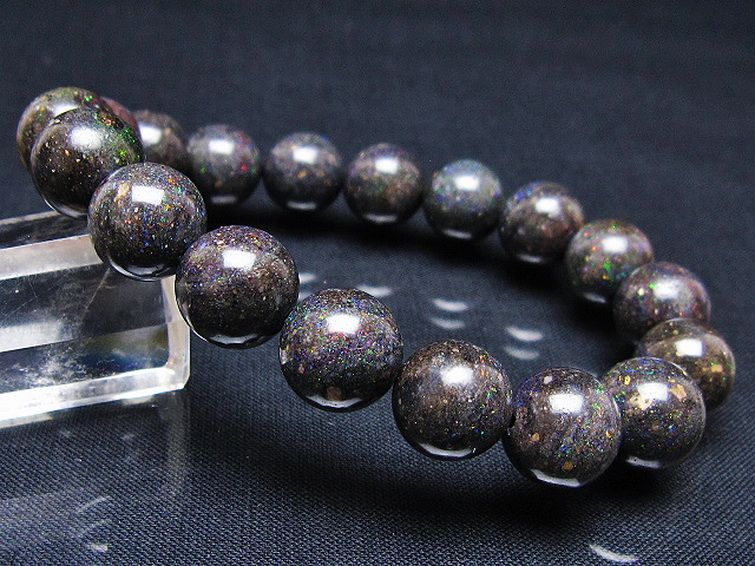 ブラックオパール ブレスレット 12mm [T249-4700] 1枚目