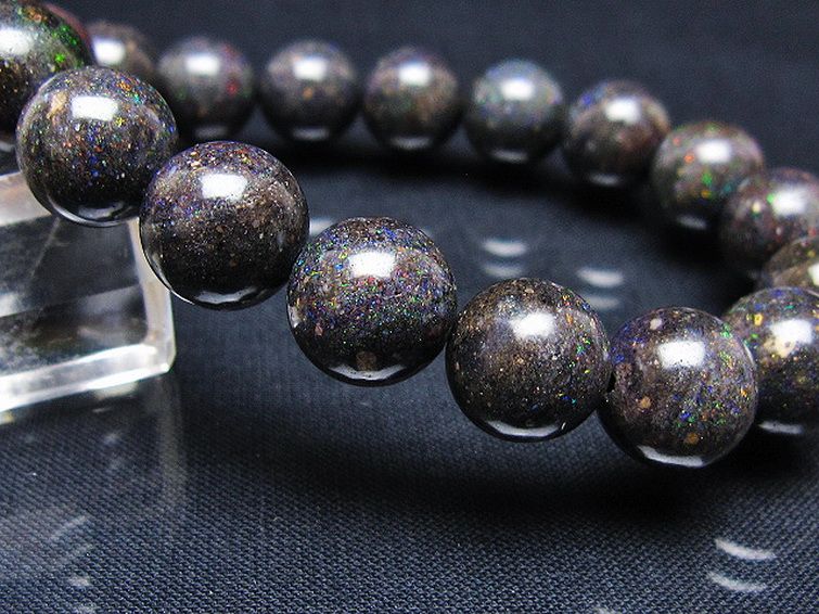 ブラックオパール ブレスレット 12mm [T249-4700] 3枚目