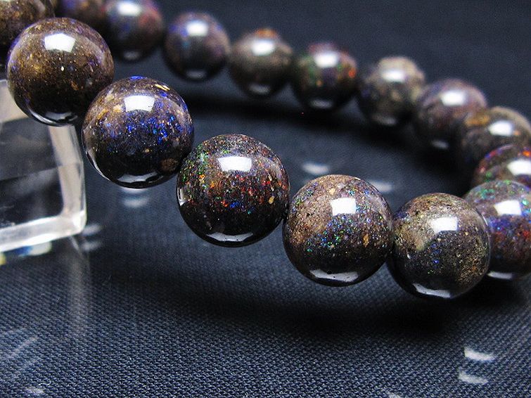 ブラックオパール ブレスレット 11mm [T249-4703] 3枚目