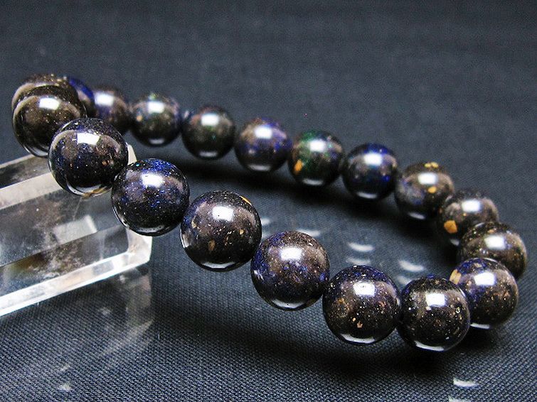 ブラックオパール ブレスレット 10mm [T249-4705] 1枚目