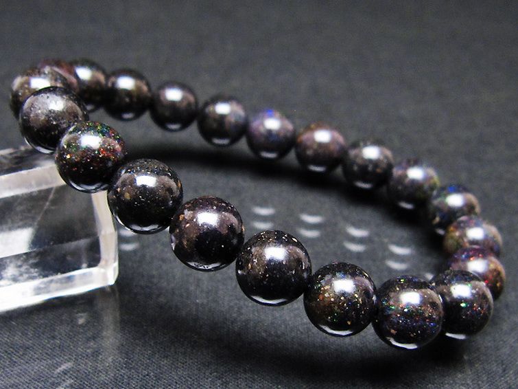 ブラックオパール ブレスレット 9mm [T249-4710] 1枚目