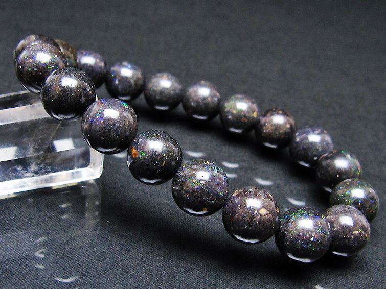 ブラックオパール ブレスレット 11mm [T249-4717] 1枚目