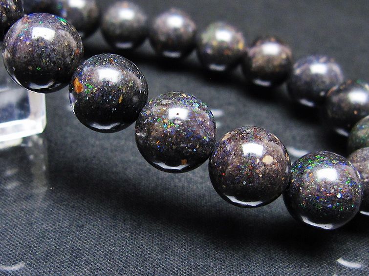 ブラックオパール ブレスレット 11mm [T249-4717] 3枚目