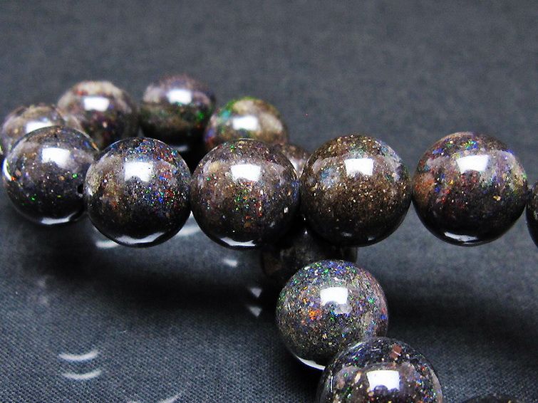 ブラックオパール ブレスレット 12mm [T249-4719] 2枚目