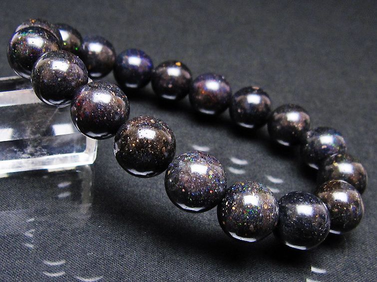 ブラックオパール ブレスレット 12mm [T249-4721] 1枚目