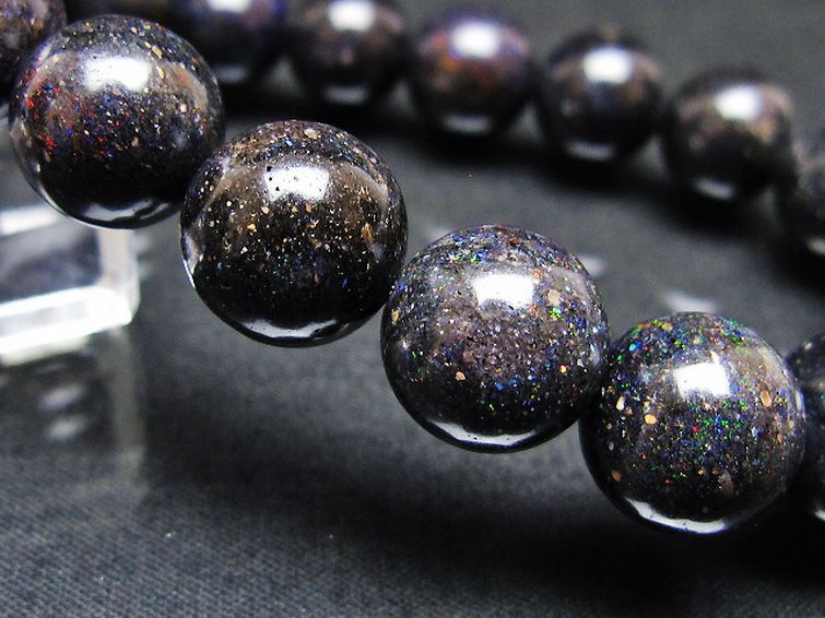 ブラックオパール ブレスレット 12mm [T249-4721] 3枚目