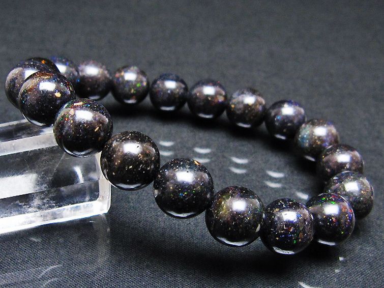 ブラックオパール ブレスレット 11mm [T249-4738] 1枚目
