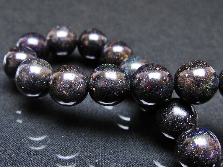 ブラックオパール ブレスレット 11mm [T249-4738] 2枚目