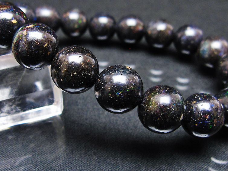 ブラックオパール ブレスレット 11mm [T249-4738] 3枚目