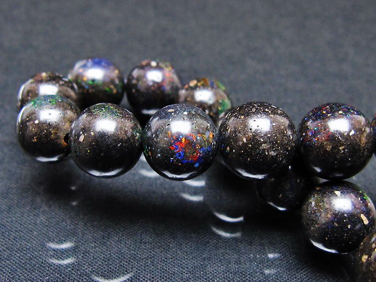 ブラックオパール ブレスレット 11mm [T249-4740] 2枚目