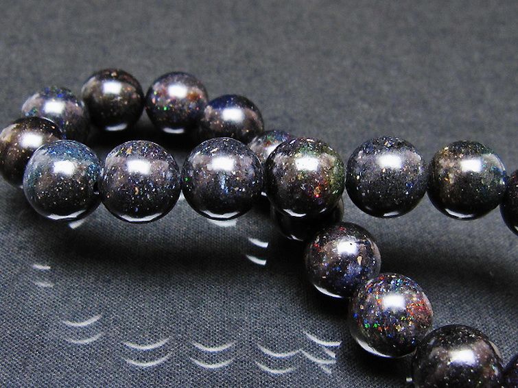 ブラックオパール ブレスレット 10mm [T249-4743] 2枚目