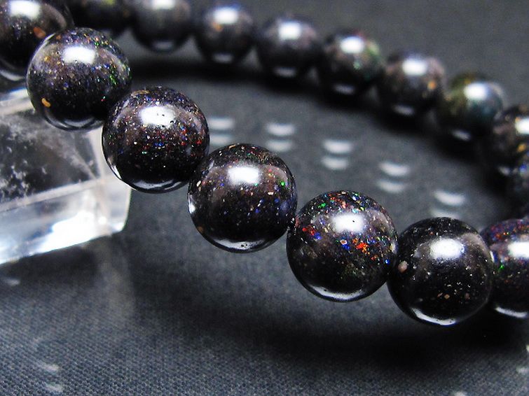 ブラックオパール ブレスレット 10mm [T249-4743] 3枚目